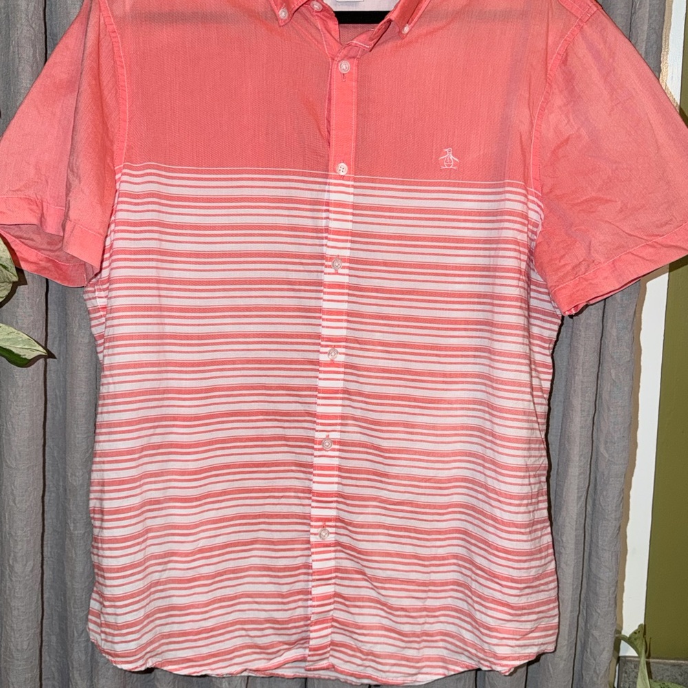 Original Penguin Men's Coral Shirt size large